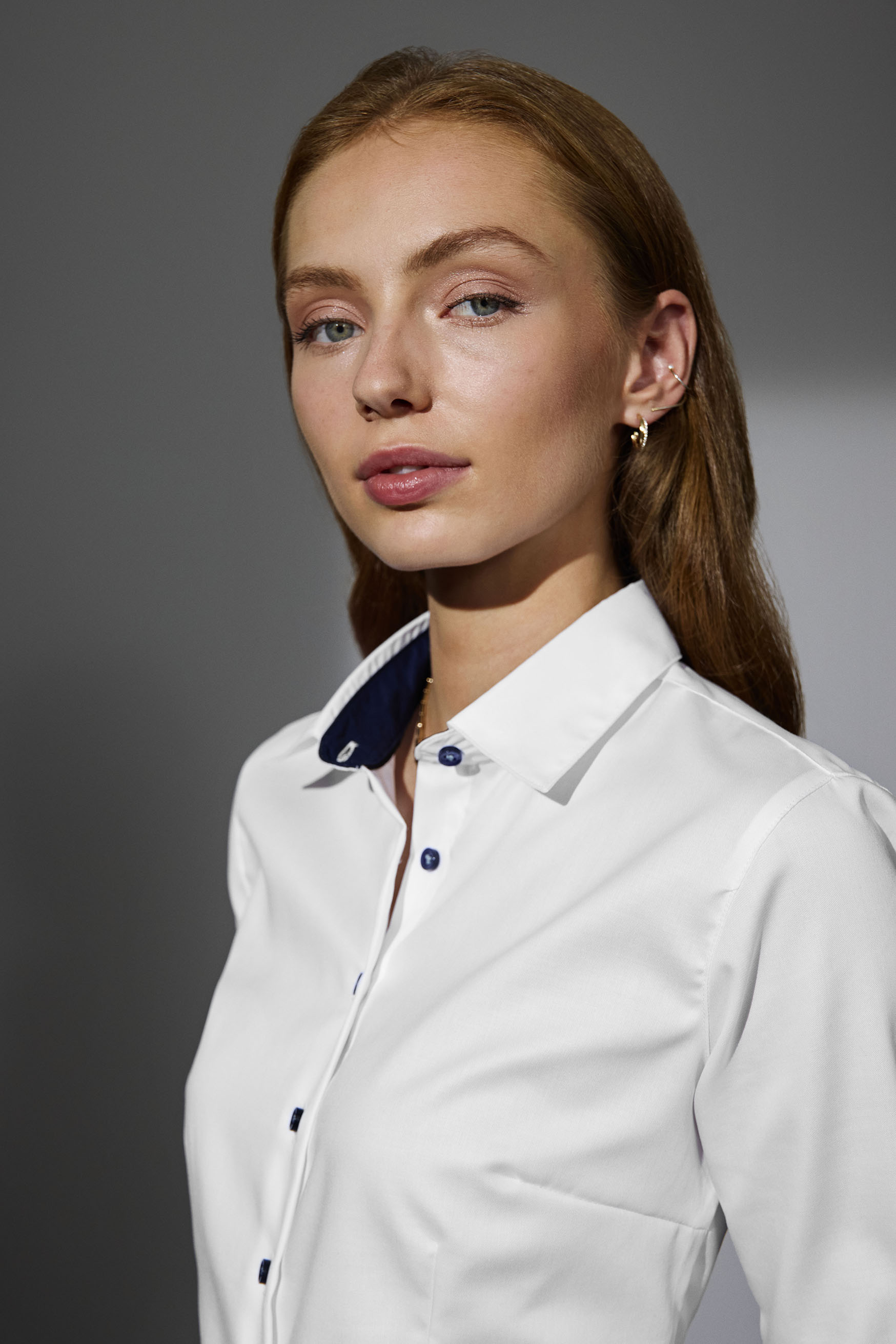 SEVEN SEAS Fine Twill Contrast | modern | women — White — thumbnail 6