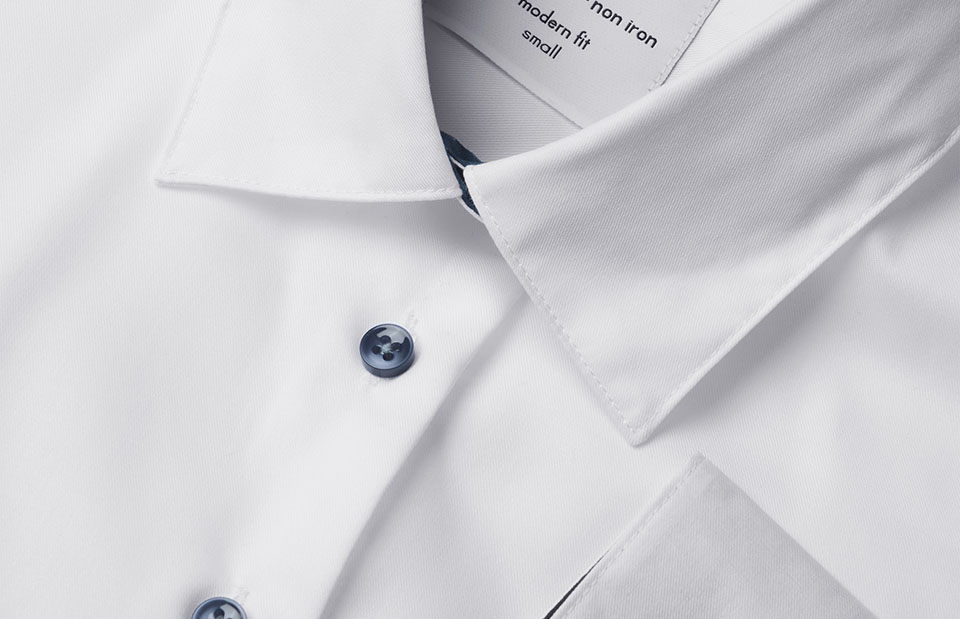 SEVEN SEAS Fine Twill Contrast | modern | women — White — thumbnail 4