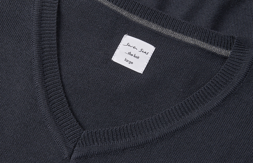 SEVEN SEAS The knit | v-neck — Navy — thumbnail 4