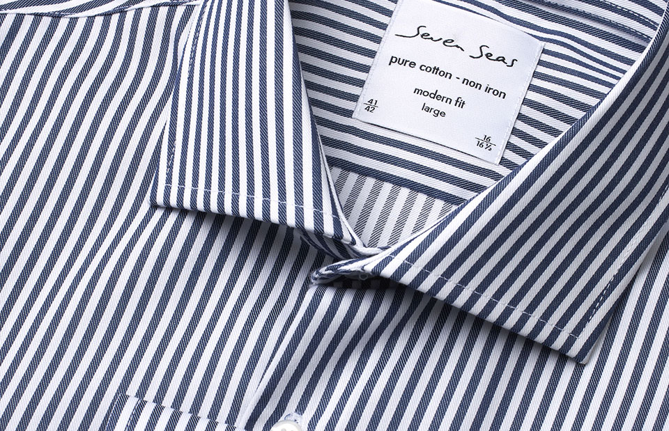 SEVEN SEAS Fine Twill Cadet | modern — Navy — miniatura 4