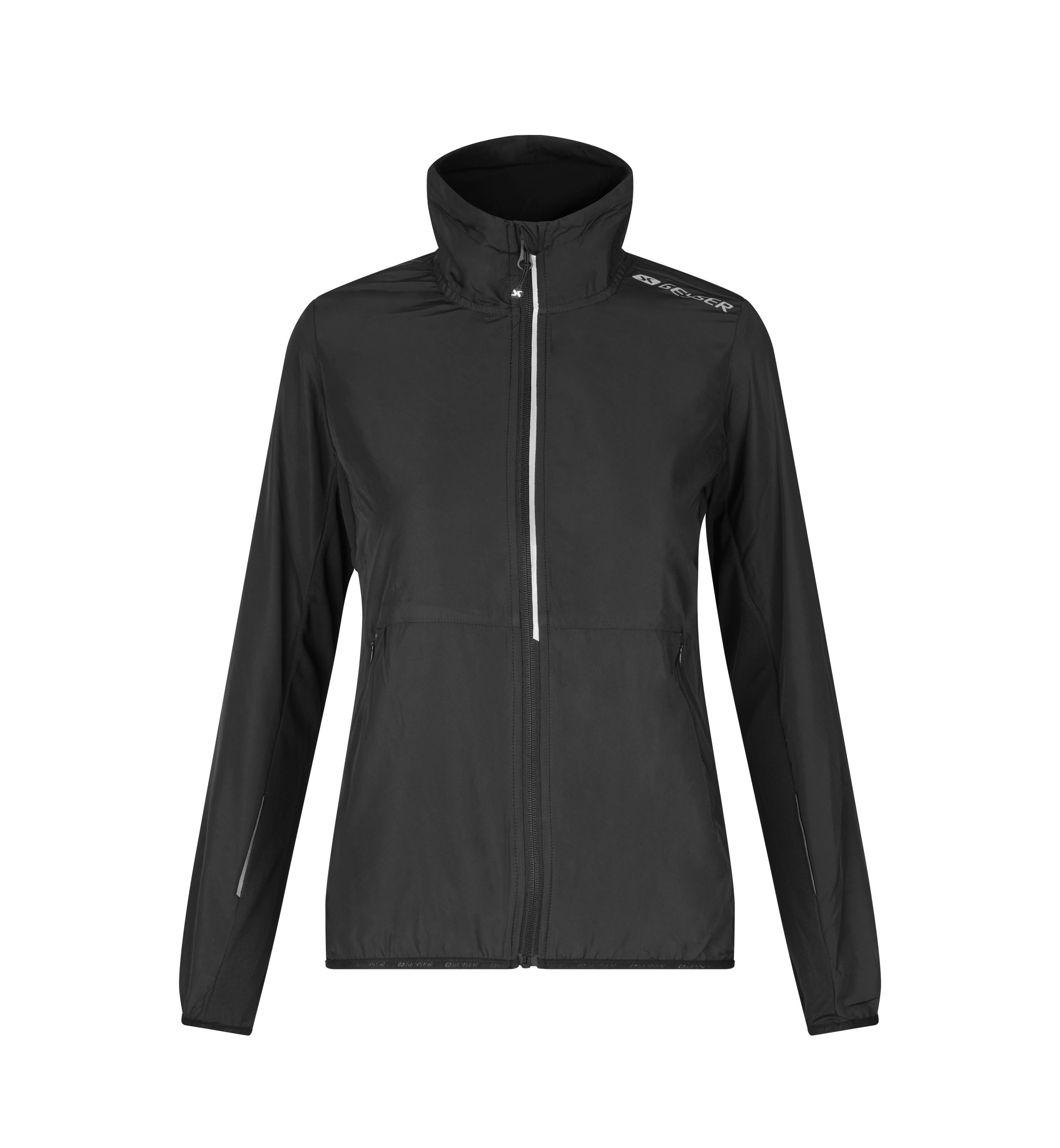 GEYSER running jacket | light | Damen – Schwarz (Front)