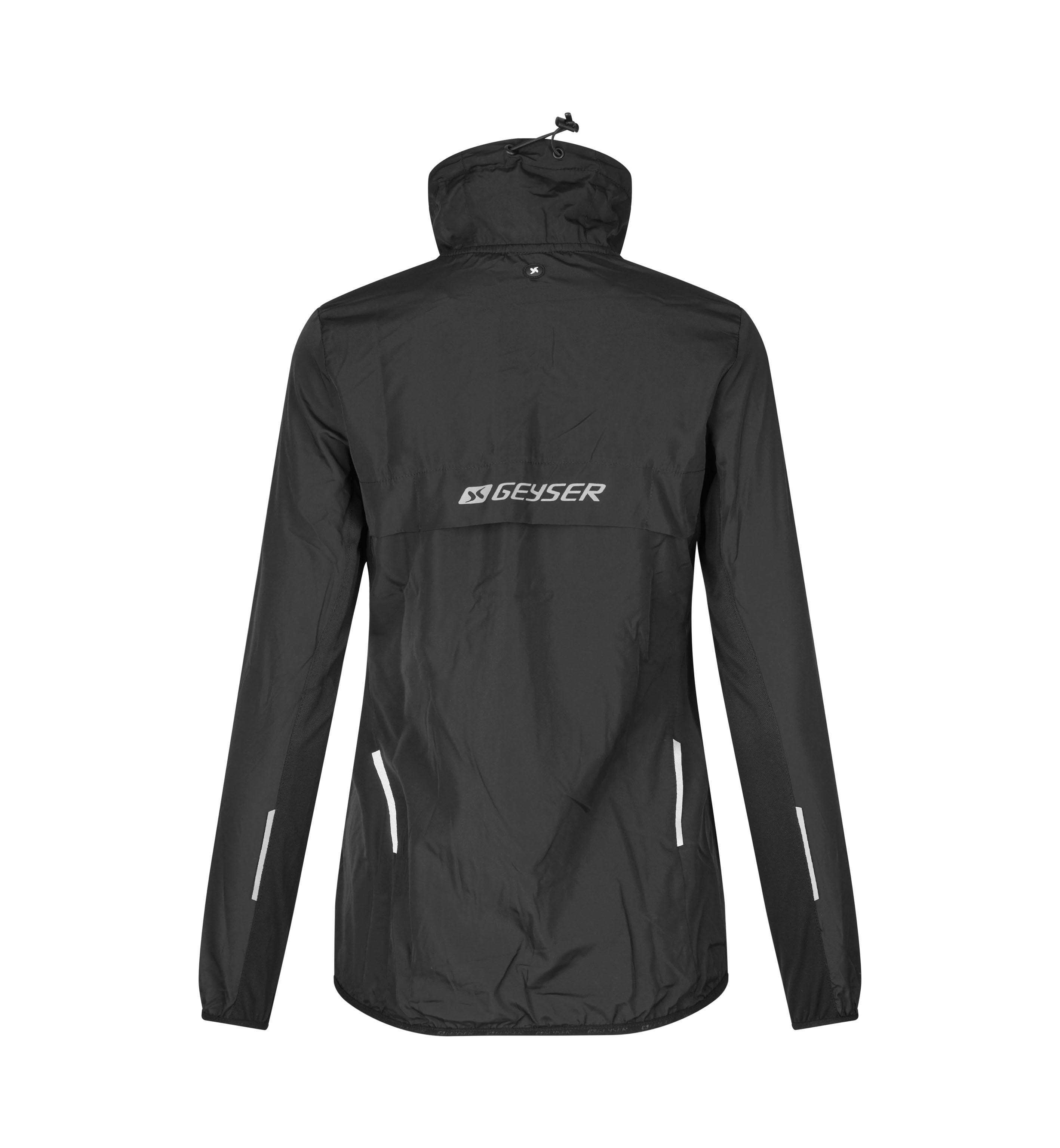 GEYSER running jacket | light | Damen – Schwarz (Rücken)