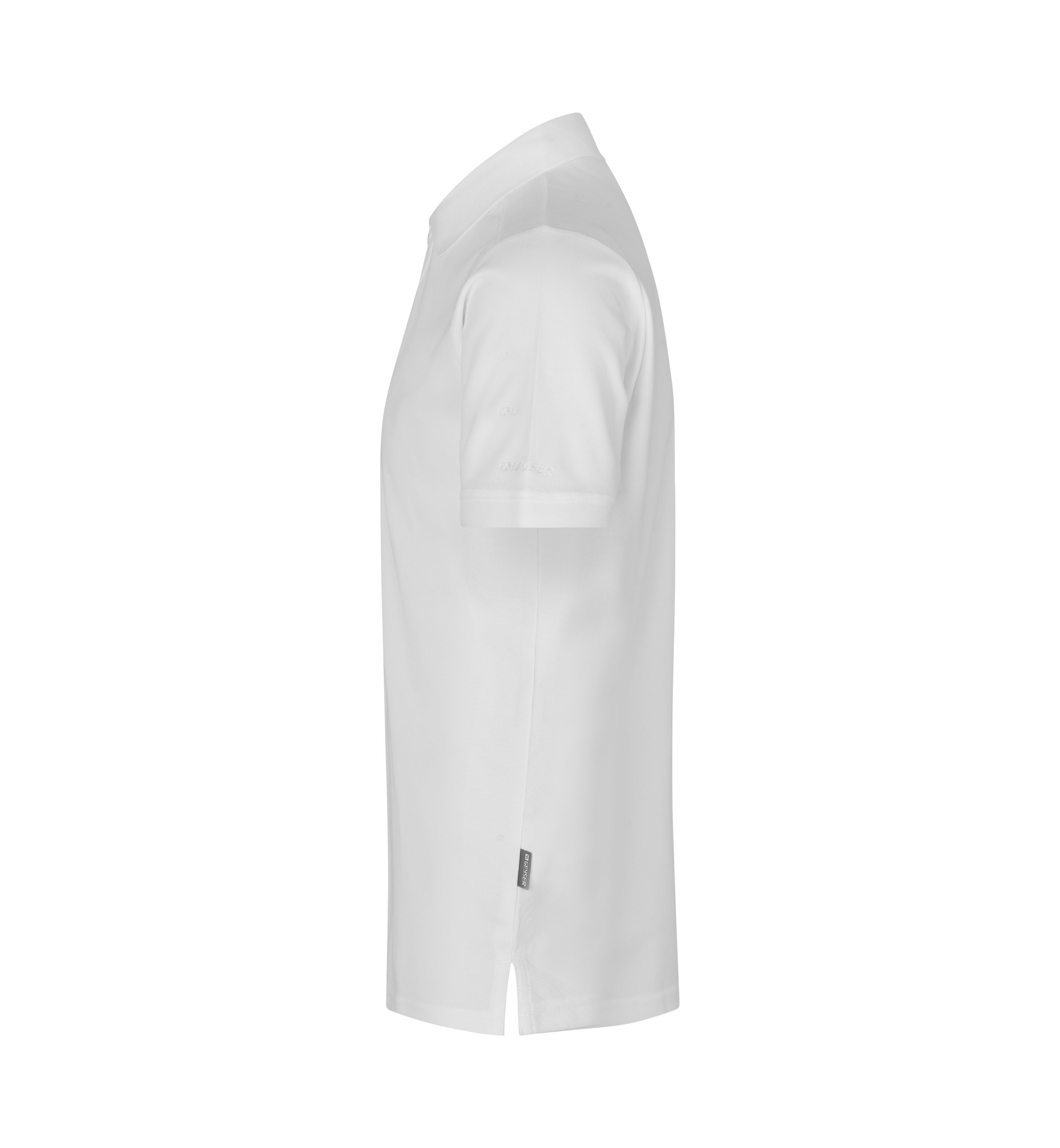 GEYSER polo shirt | functional – Weiss (Seite links)