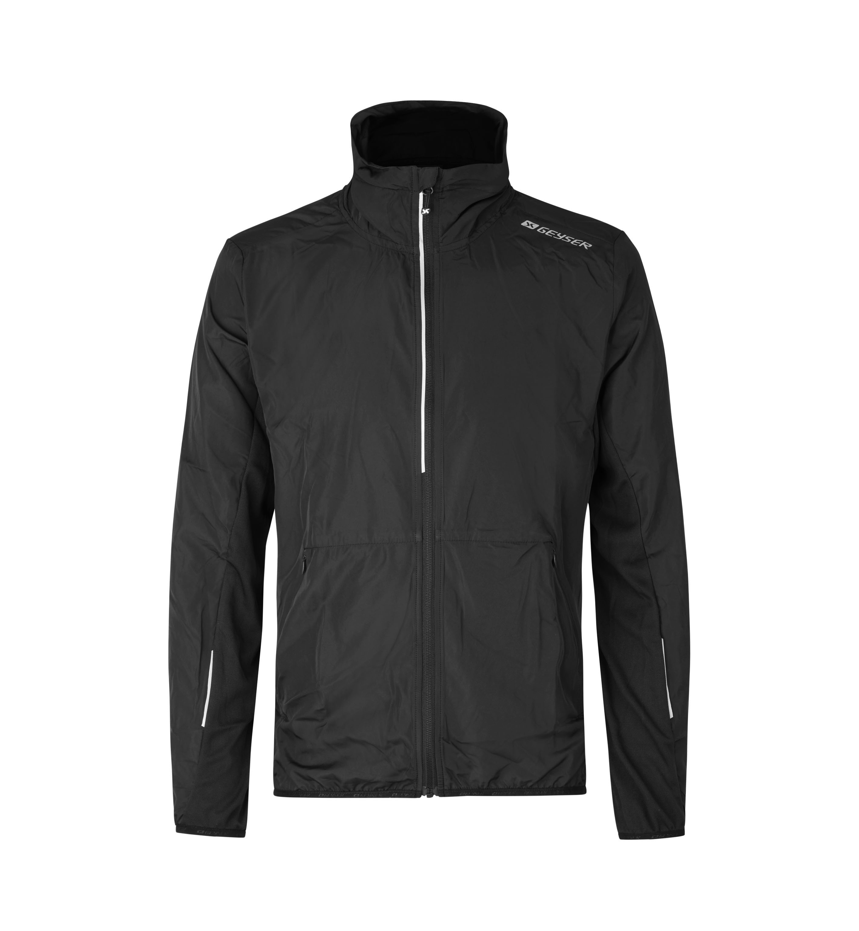 GEYSER running jacket | light – Schwarz (Front)