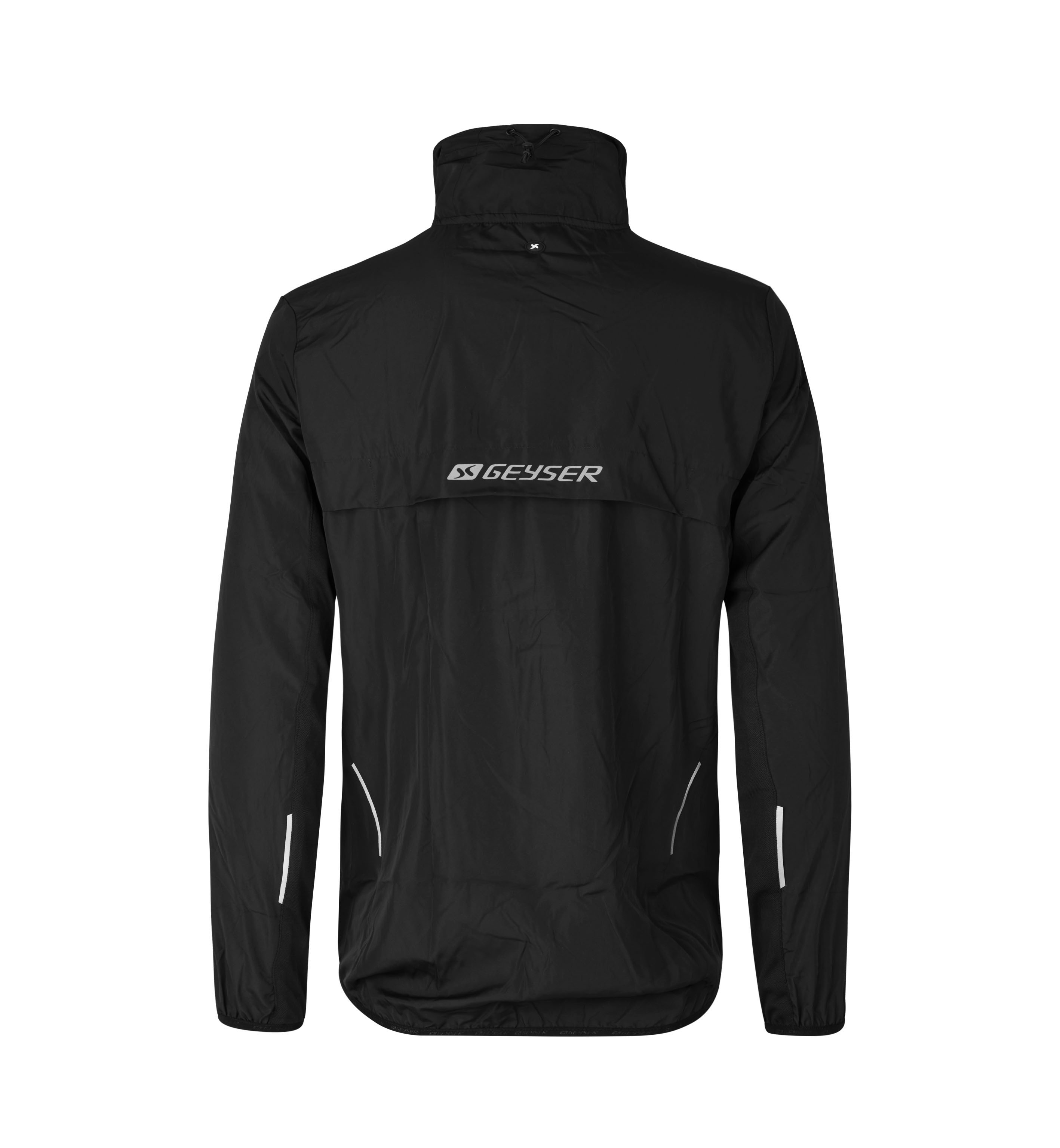 GEYSER running jacket | light – Schwarz (Rücken)