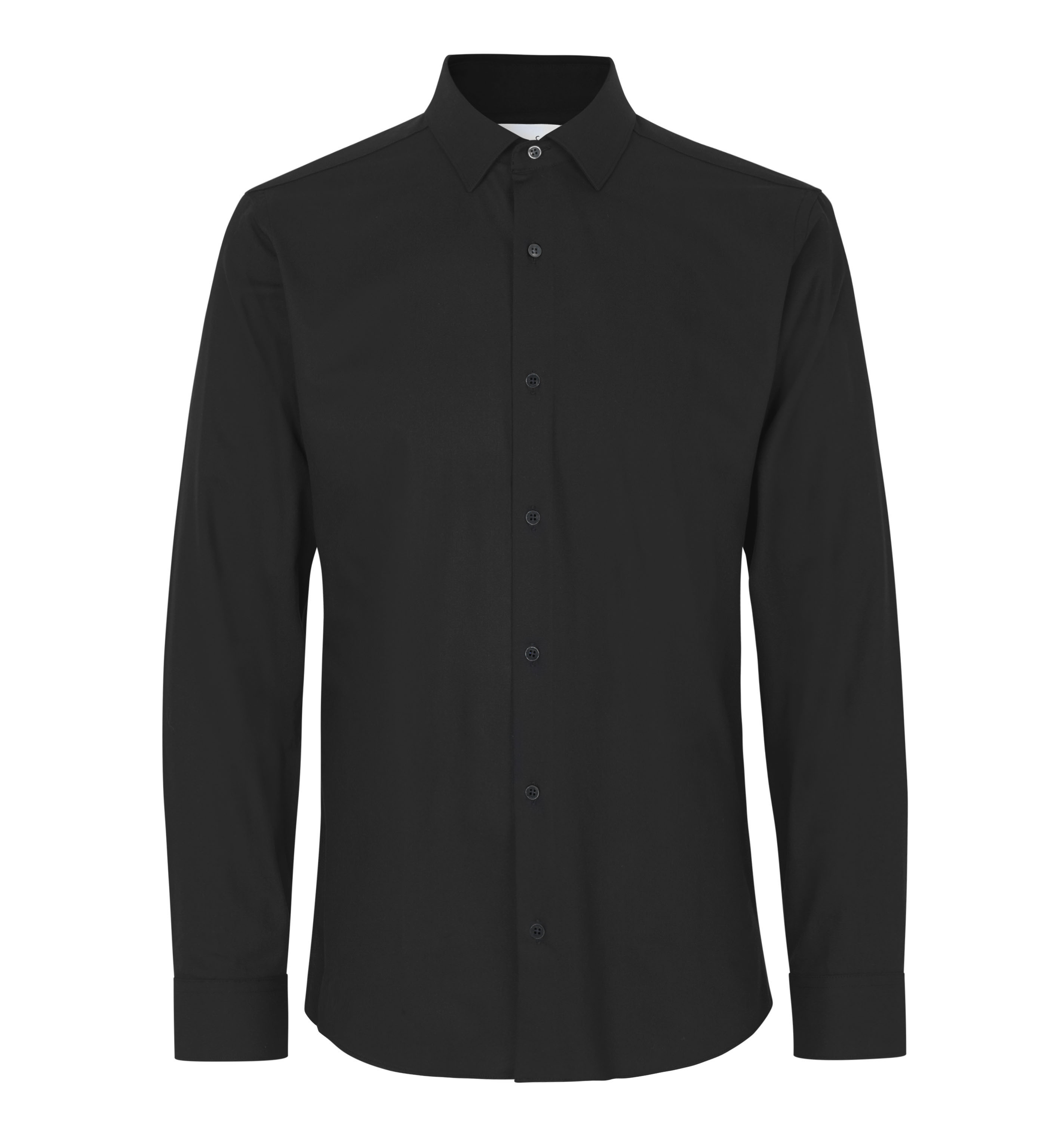 SEVEN SEAS Hybrid shirt | slim – Schwarz (Front)