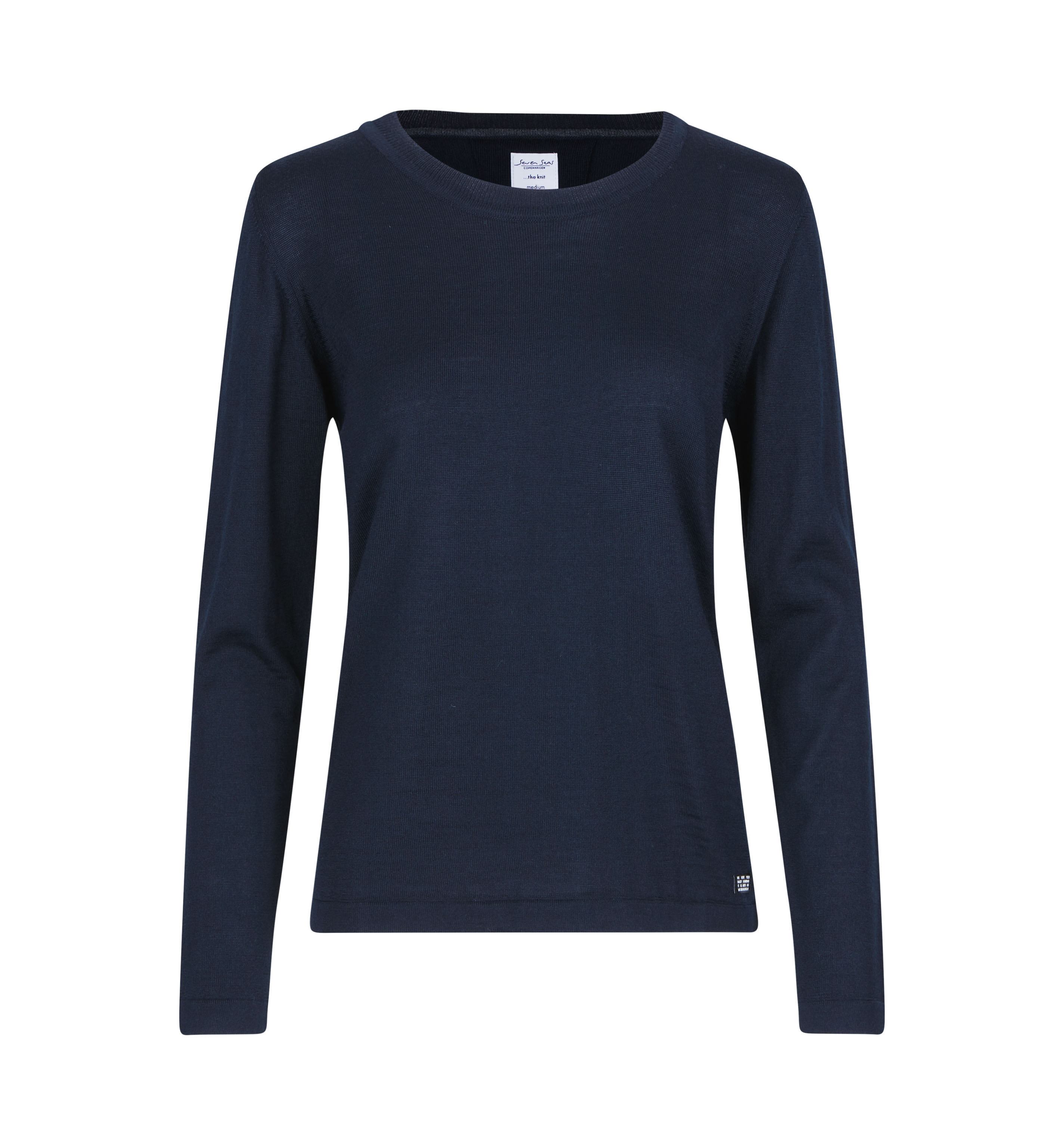 SEVEN SEAS The knit | o-neck | Damen – Navy (Front)