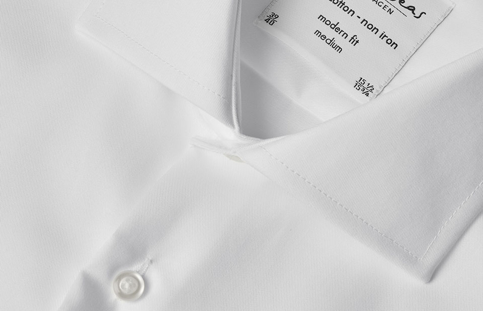 SEVEN SEAS Fine Twill | modern | s/s — White — thumbnail 4