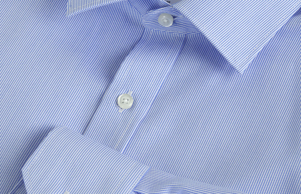 SEVEN SEAS Fine Twill California | slim — Light blue — miniatura 4